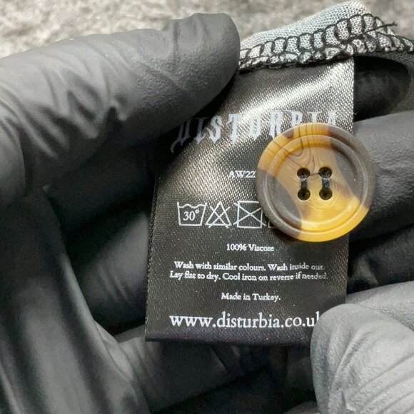 DISTURBIA Goliath spooky puff sleeve button front mini dress - Picture 9 of 9